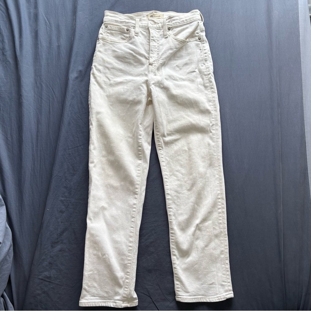 Madewell Classic Straight Jean 25 cream/white